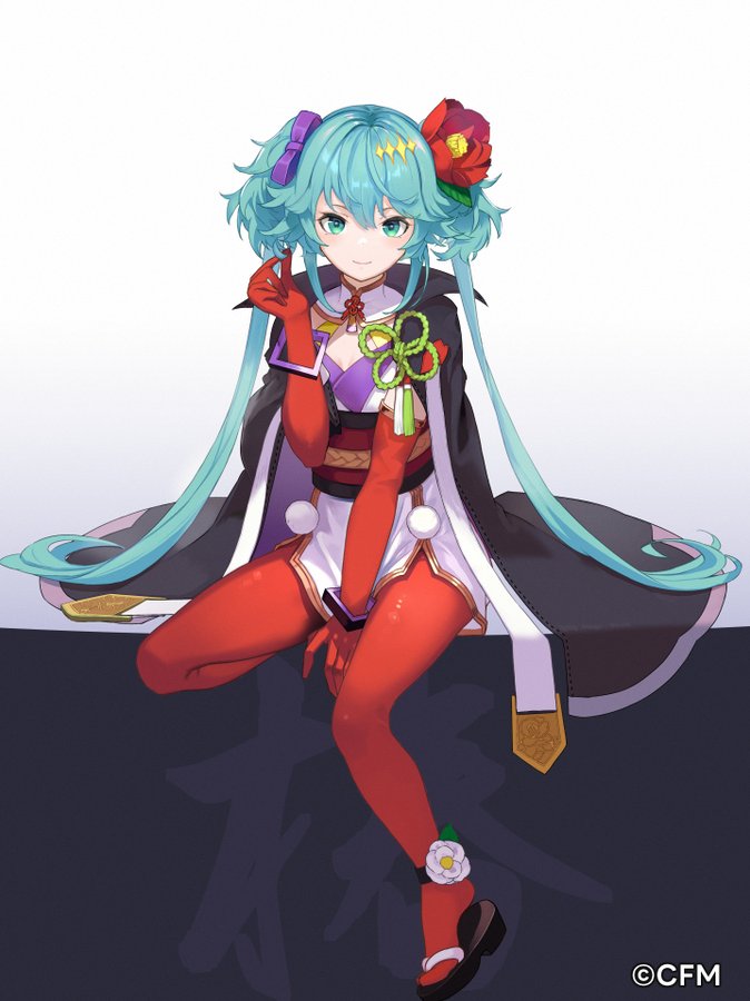 New Hatsune Miku Fide Stopper Figura usa una flor de camelia Tetsu Kurosawa