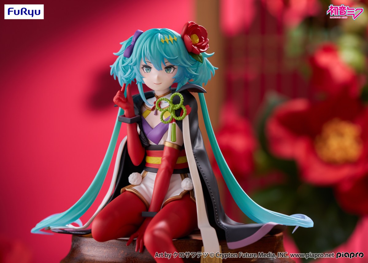 New Hatsune Miku Fide Stopper Figura usa una flor de camelia Tetsu Kurosawa
