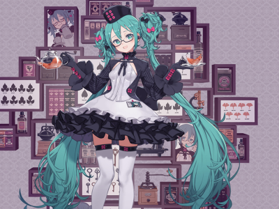 Hatsune Miku Glasses Maid Kuji Lottery Includes Nendoroid Prize