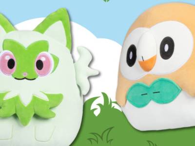 Squishmallow Rowlet and Sprigatito Debut at Pokemon Center