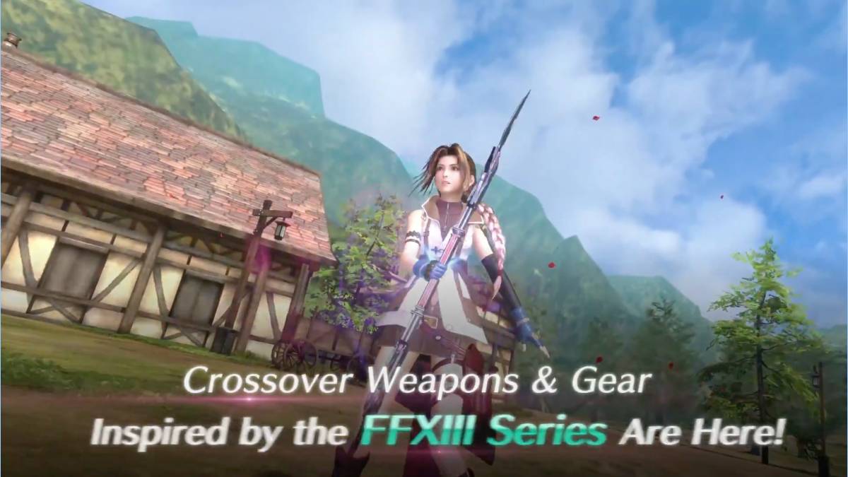 FFVII Ever Crisis Tifa and Aerith FFXIII Lightning Weapons Shared