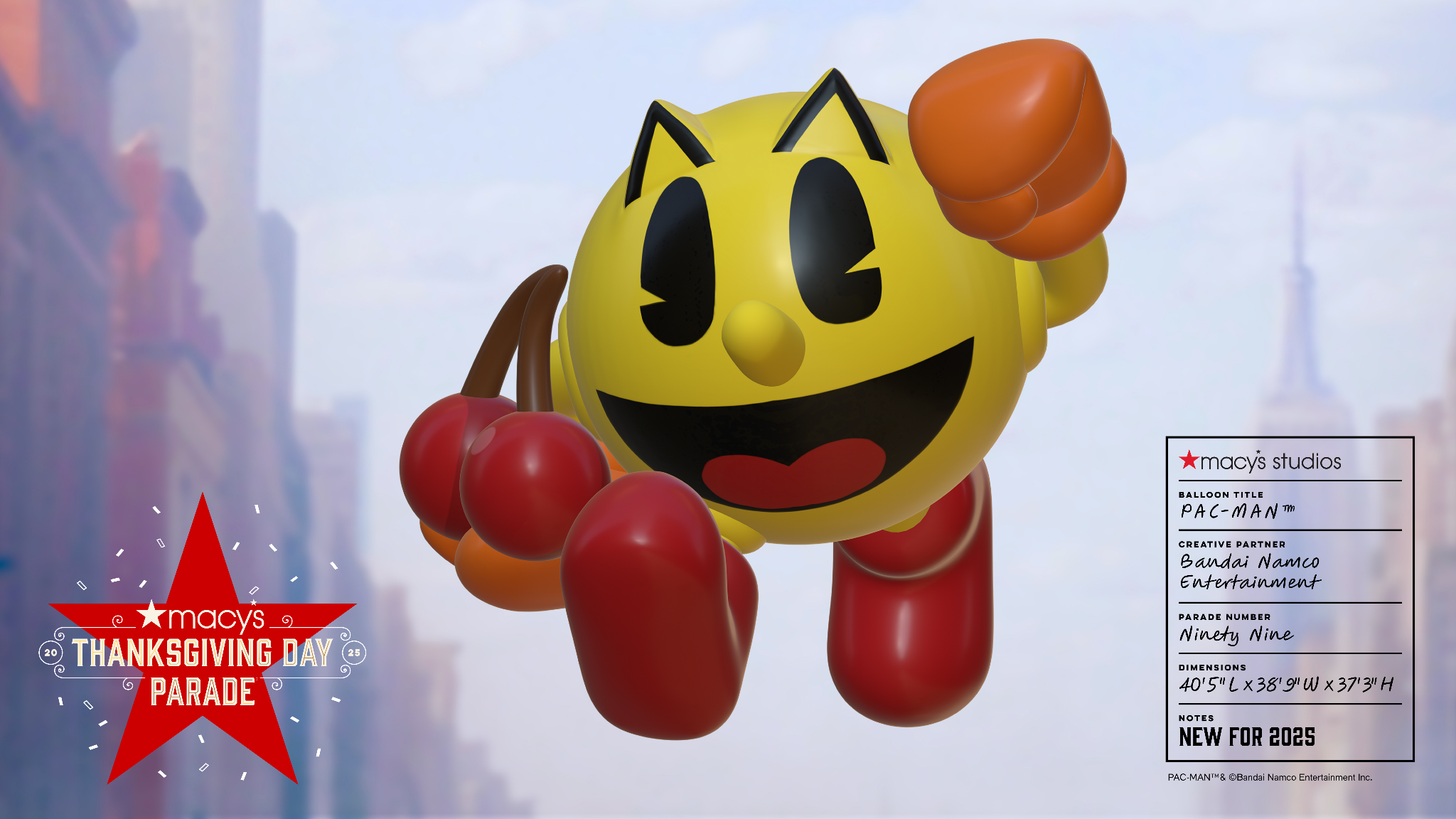 Pac-Man Balloon Confirmed for Macy's Thanksgiving Day Parade 2025