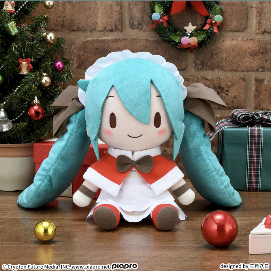 Hatsune Miku Christmas Plush and Blankets Debut in November santa