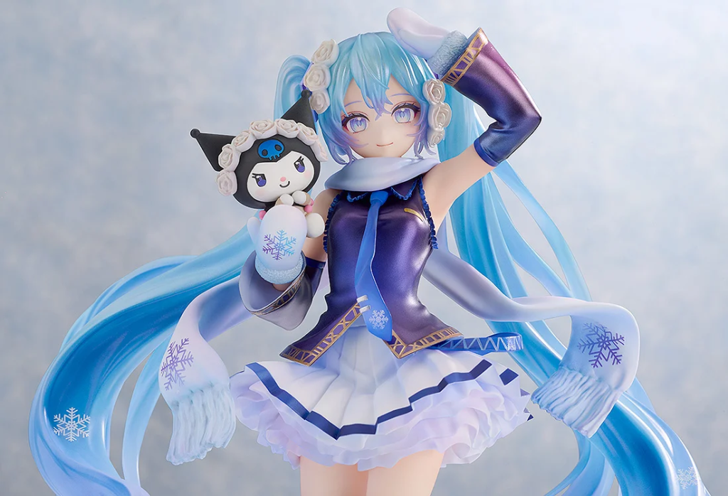 Snow Miku and Kuromi figure by Good Smile Company 4 - close-up front