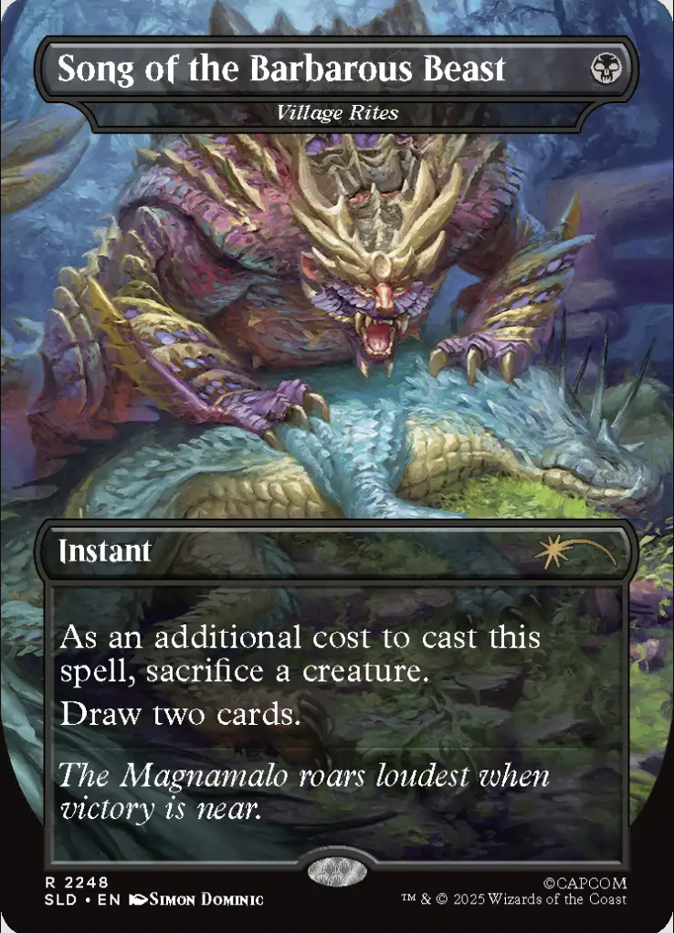 El último crossover de Magic the Gathering Secret Lair incluirá cuatro juegos de cartas MTG con temática de Monster Hunter.