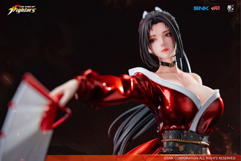 BearPanda KOF Mai Shiranui Figure Holds a Fan and Umbrella