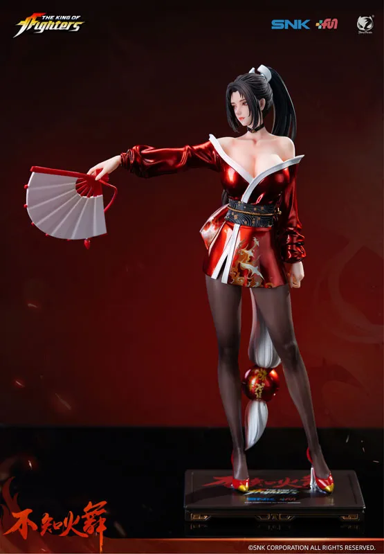 BearPanda KOF Mai Shiranui Figure Holds a Fan and Umbrella