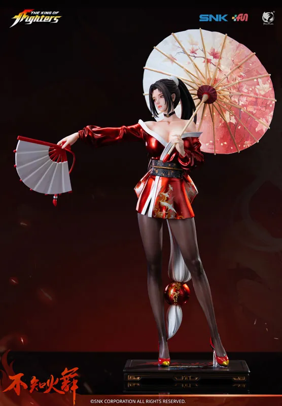 BearPanda KOF Mai Shiranui Figure Holds a Fan and Umbrella