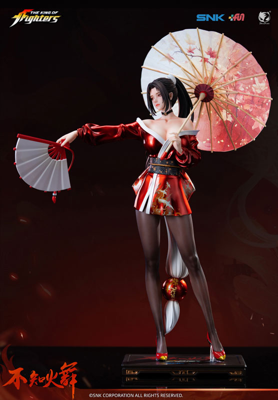 BearPanda KOF Mai Shiranui Figure Holds a Fan and Umbrella
