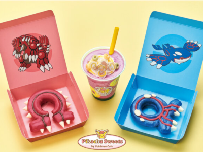 Groudon and Kyogre-inspired Donuts at Pikachu Sweets by Pokemon Cafe