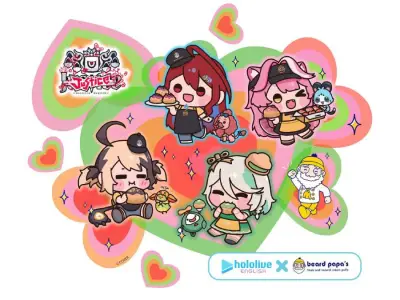 Hololive Justice Vtubers Crossover Heads to Beard Papa