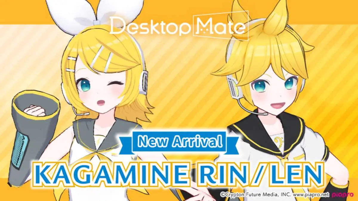 Kagamine Len and Rin Are the Next Desktop Mate Characters