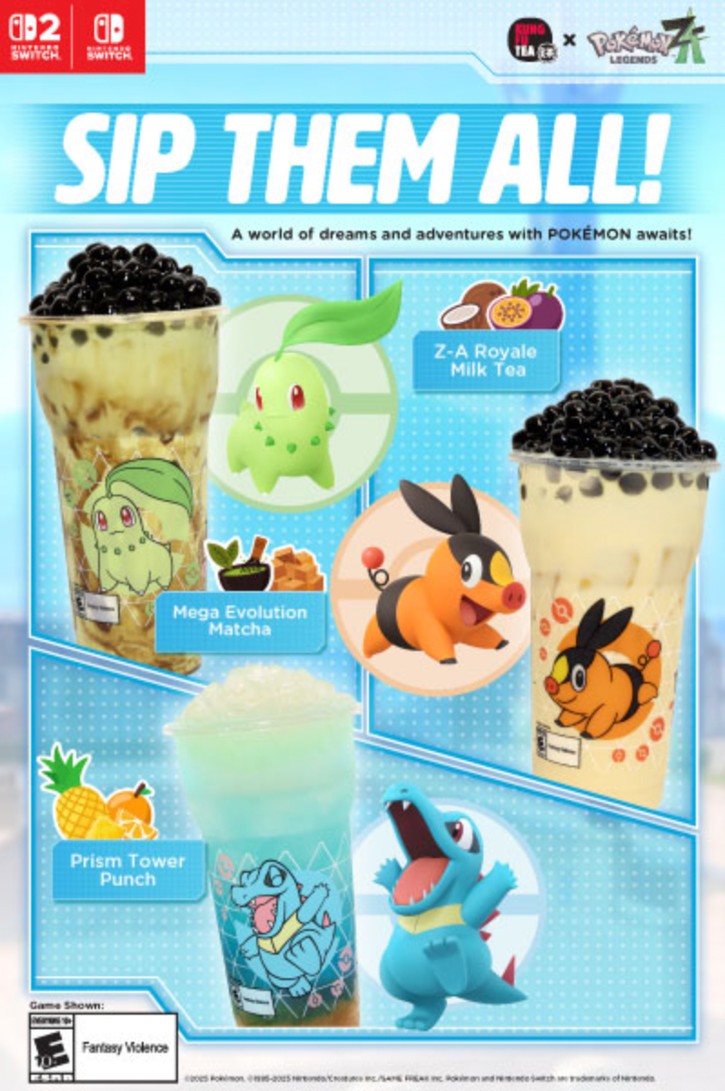 Kirby Is at Kura Sushi, Pokemon Are at Kung Fu Tea