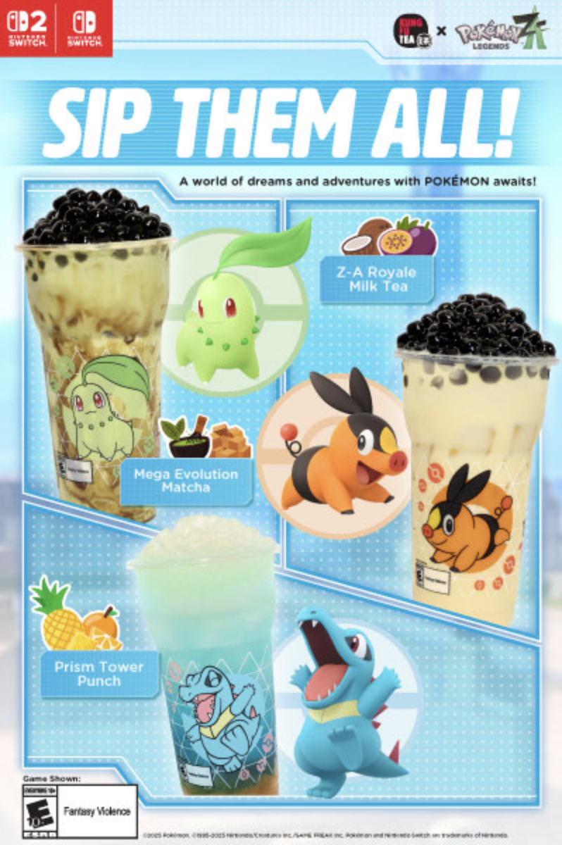 Kirby está en Kura Sushi, Pokémon están en Kung Fu Tea 