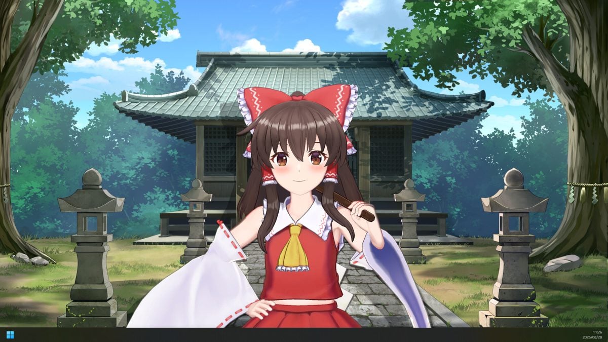 Desktop Mate Gets Touhou Reimu DLC Ahead of VOCALOMAKETS