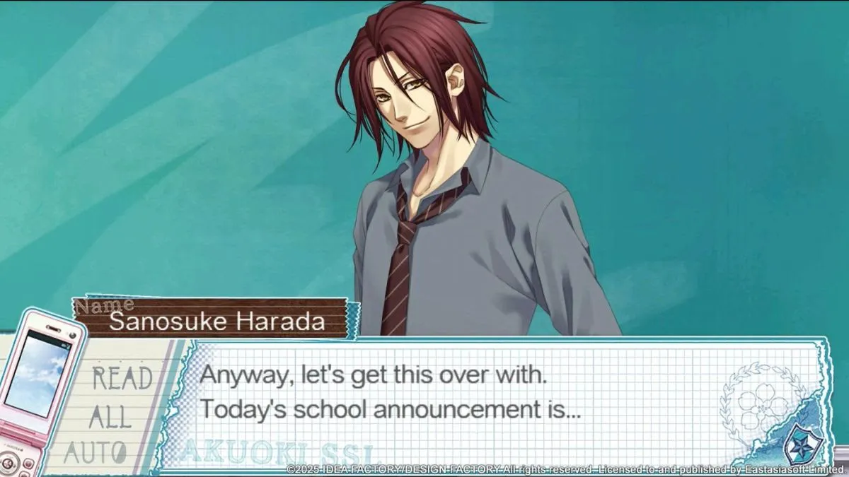 Hakuoki SSL: Sweet School Life English Gameplay Trailer Appears otome visual novel