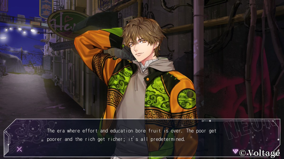 Neon Clash is the sort of otome visual novel that really feels like it could be a grand adventure for anyone.