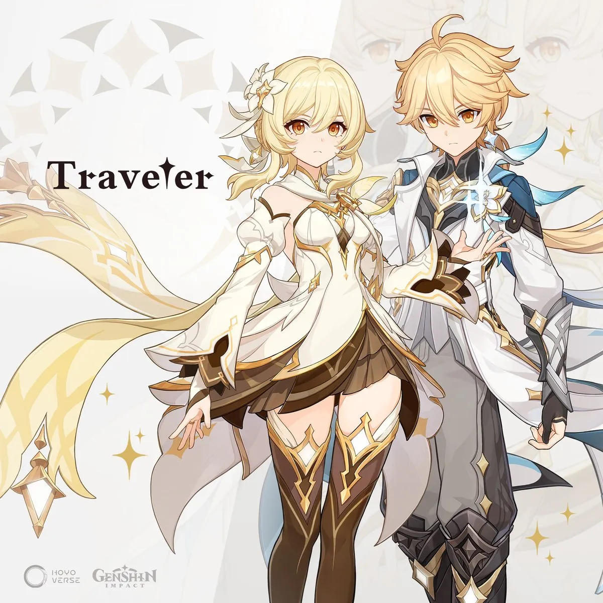 Genshin Impact Aether and Lumine Traveler Art Shows New Outfits