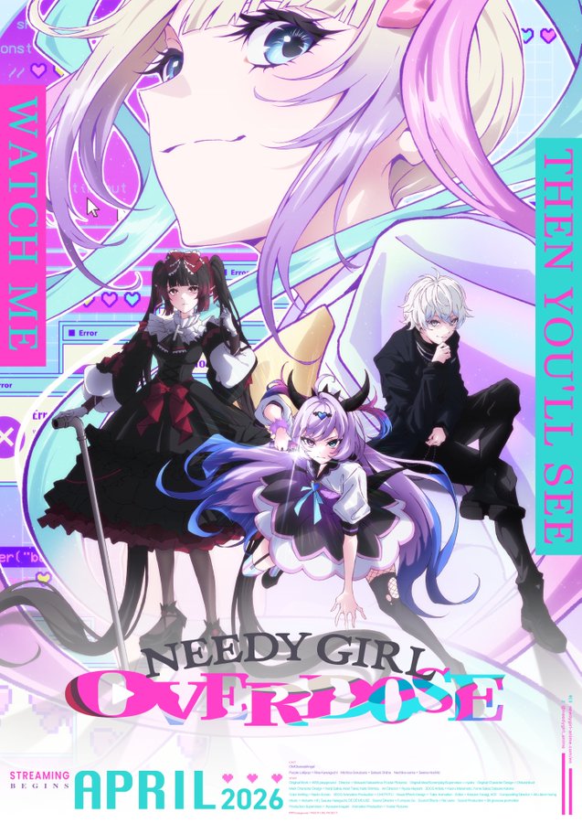 Needy Girl Overdose Anime Original Characters Introduced needy streamer overload