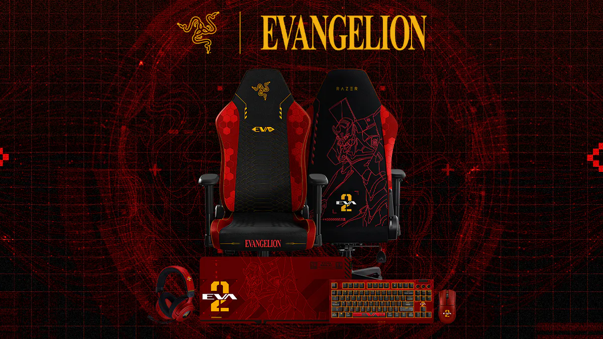 Razer Evangelion Asuka EVA-02 PC gaming gear collection