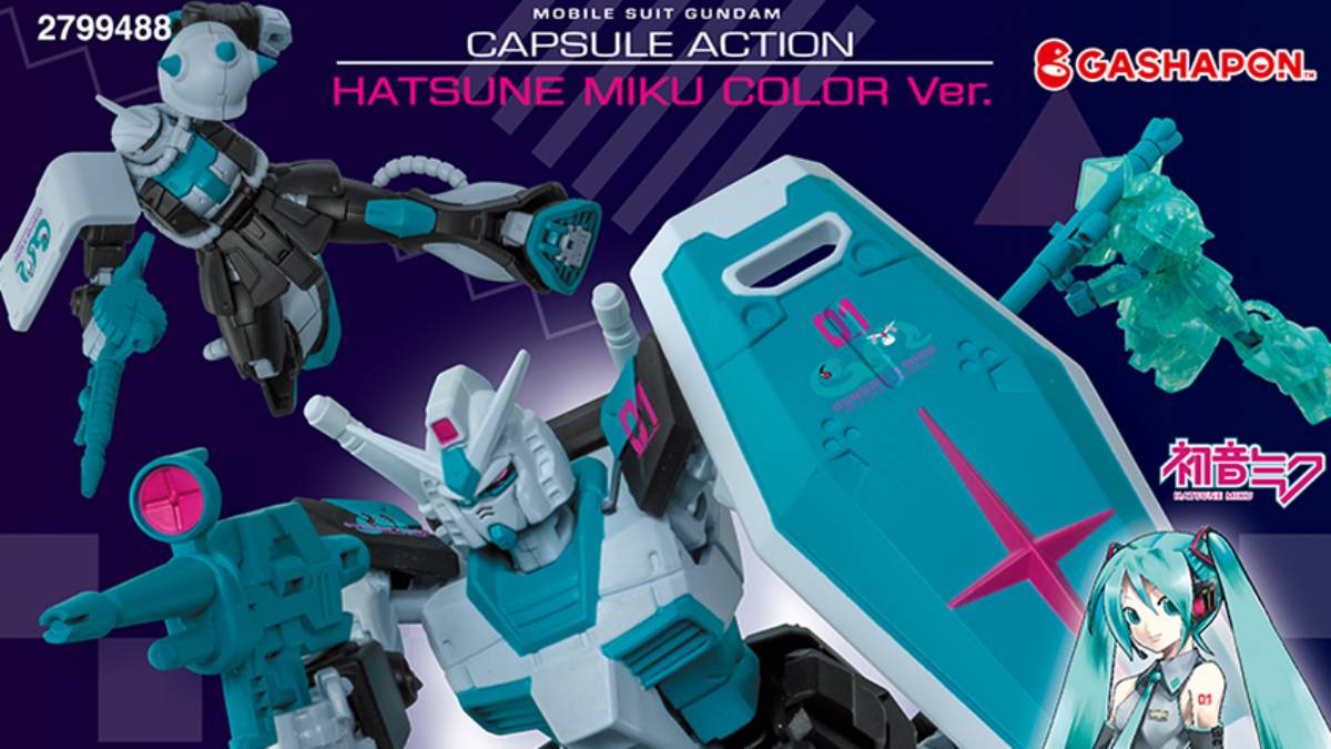 Gundam Capsule Action Hatsune Miku Color Model Kits Head to Gashapon Machines