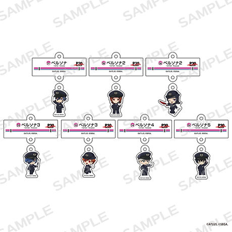 Persona 30th anniversary Keio pop-up shop merchandise 2 - plated charms