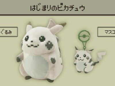 Pokemon Pikachu monochromatic plush and mascot keychain