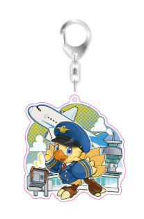 square enix airport pop-up store chocobo keychaain