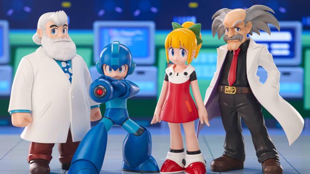 Mega Man, Roll, Dr Light, and Dr Wily Oshi Works Figures Shared