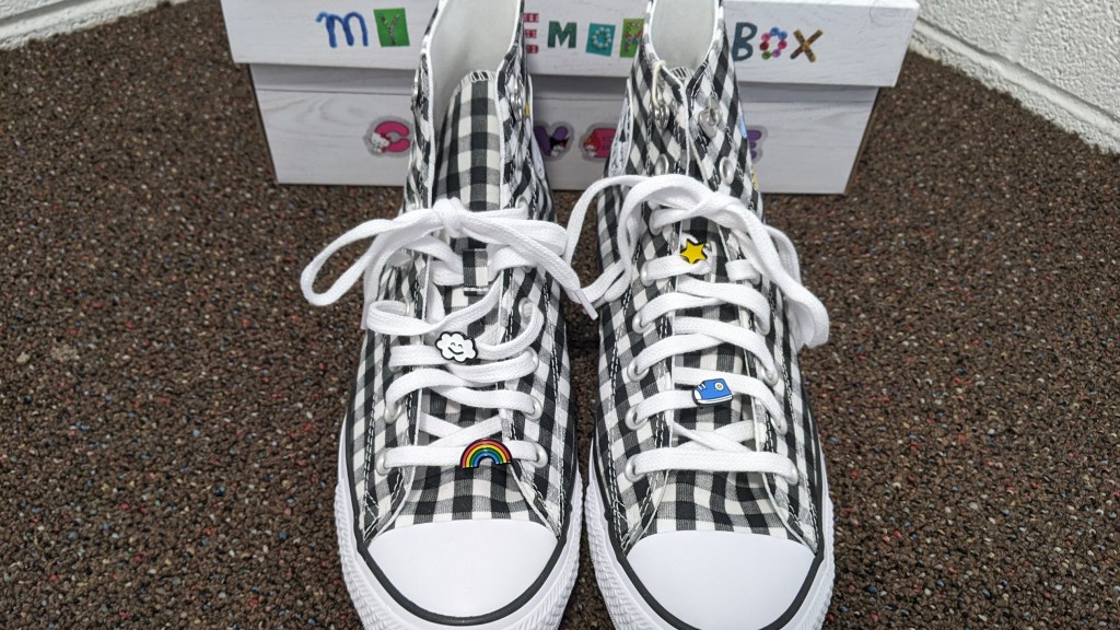 The Converse x Hello Kitty and Friends Chuck Taylor All Star Picnic high-top sneakers are limited edition shoes I don’t have to “baby.” 