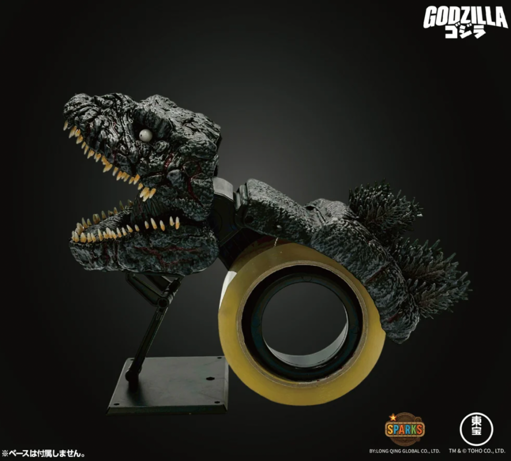 A tape dispenser based on the Shin Godzilla version of the kaiju is in the works and will support different types of plastic and cloth tape. 