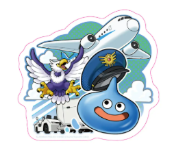 square enix airport pop-up store slime sticker