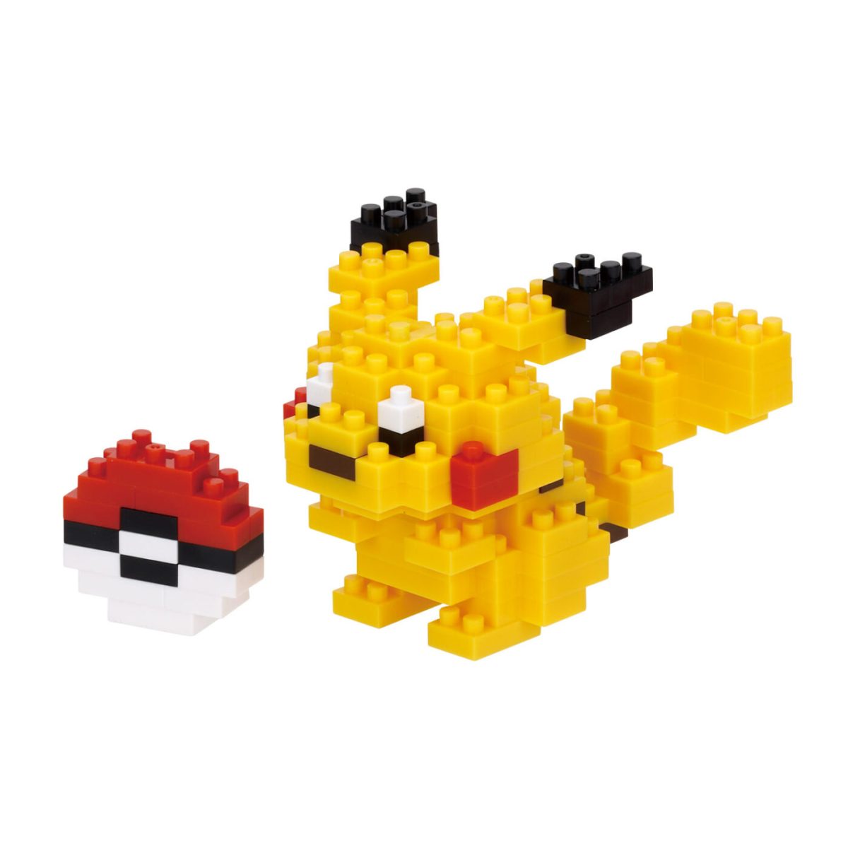 The newest Nanoblock Pokemon items are n-fig keychains of the three Kanto starters and Pikachu that can also be used as figures.