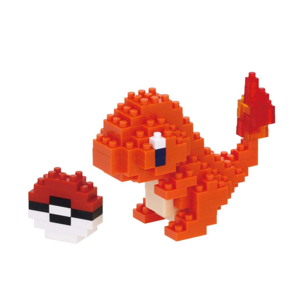 The newest Nanoblock Pokemon items are n-fig keychains of the three Kanto starters and Pikachu that can also be used as figures.