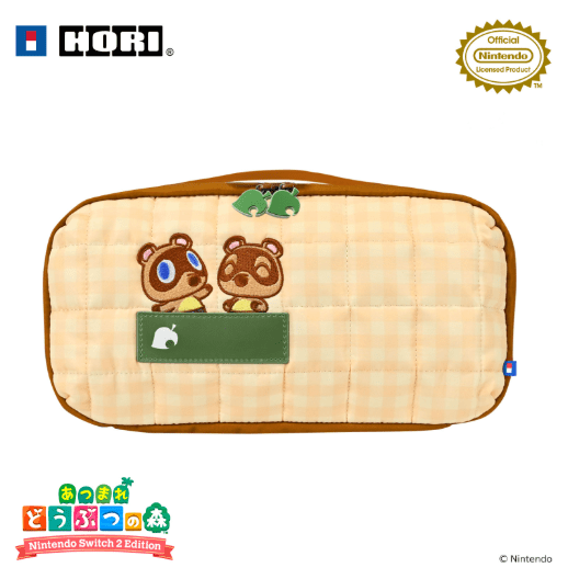 animal crossing hori quilted pouch