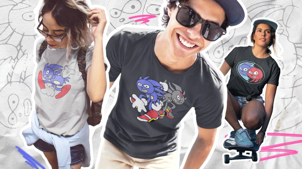 Sanic the Hedgehog, Knackles, and Shedew Shirts on Sale