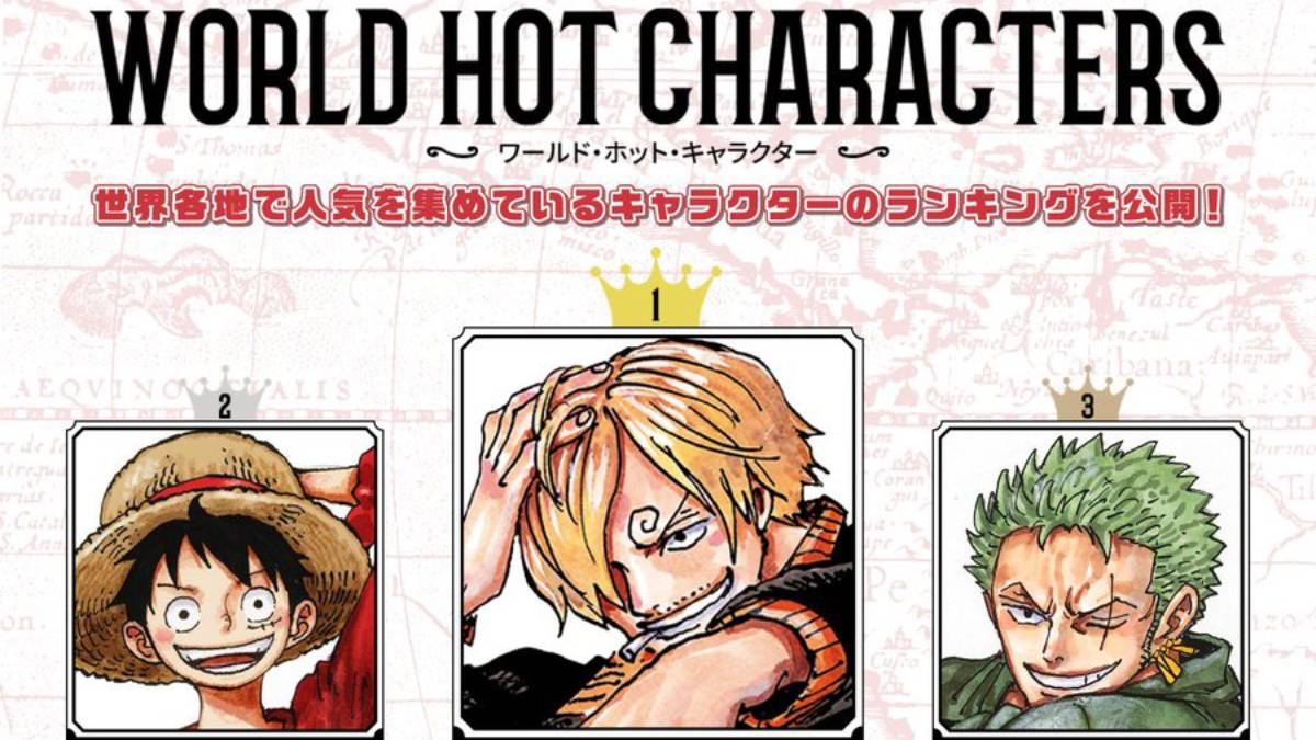 Sanji Dominating Multiple One Piece World Top 100 2nd Character Poll Weekly Regional Results