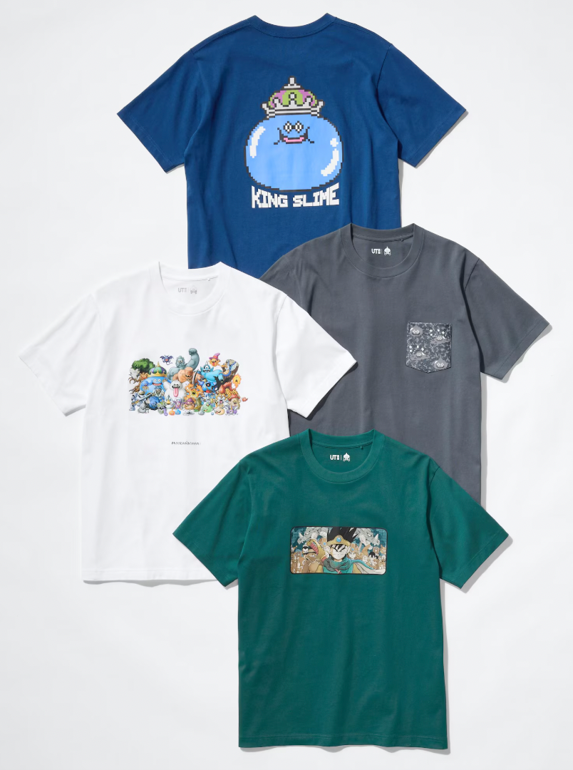 The next Uniqlo game crossover collection of shirts involves items inspired by the Dragon Quest series' heroes and monsters. 