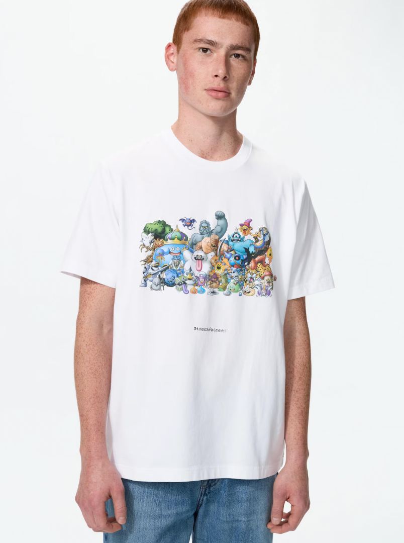 The next Uniqlo game crossover collection of shirts involves items inspired by the Dragon Quest series' heroes and monsters. 