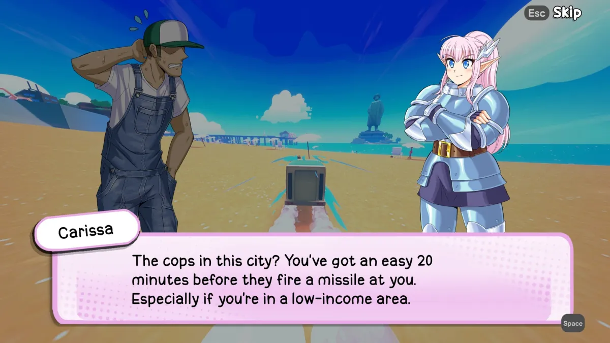 Truck-kun is Supporting Me from Another World is an isekai game about driving the truck that sends people to a fantasy world. 