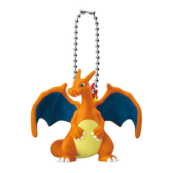 The next Pokemon Gashapon line in Japan is a set of Swing Collection keychains consisting of five fire type characters. 