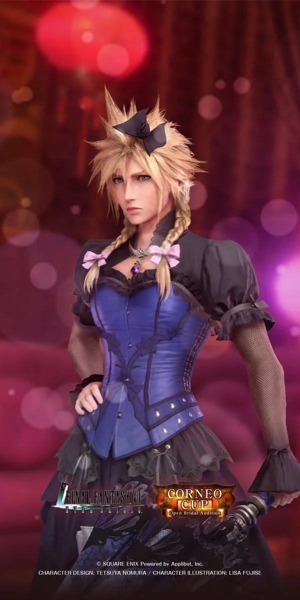 Aerith, Cloud, and Tifa Wear Dresses in Official FFVII Ever Crisis Wallpapers