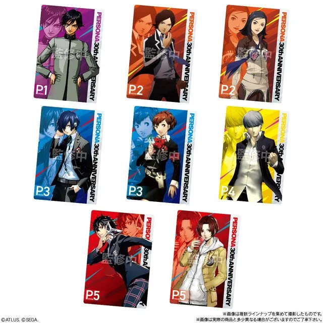 Persona 30th anniversary wafers - card designs 1