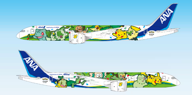 ana pokemon plane jet green