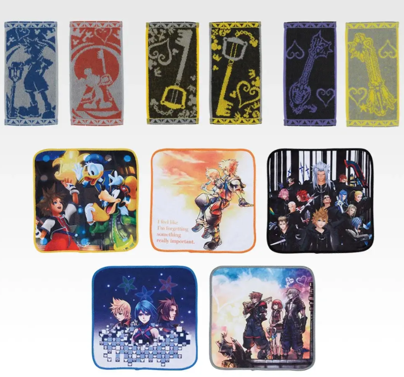 ichiban kuji kingdom hearts anniversary e towels