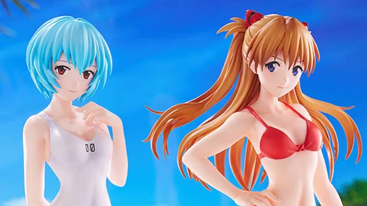 New Evangelion Beach Queens Asuka and Rei Swimsuit Figures Are Almost 9” Tall