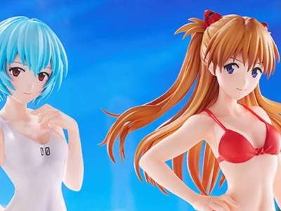 New Evangelion Beach Queens Asuka and Rei Swimsuit Figures Are Almost 9” Tall