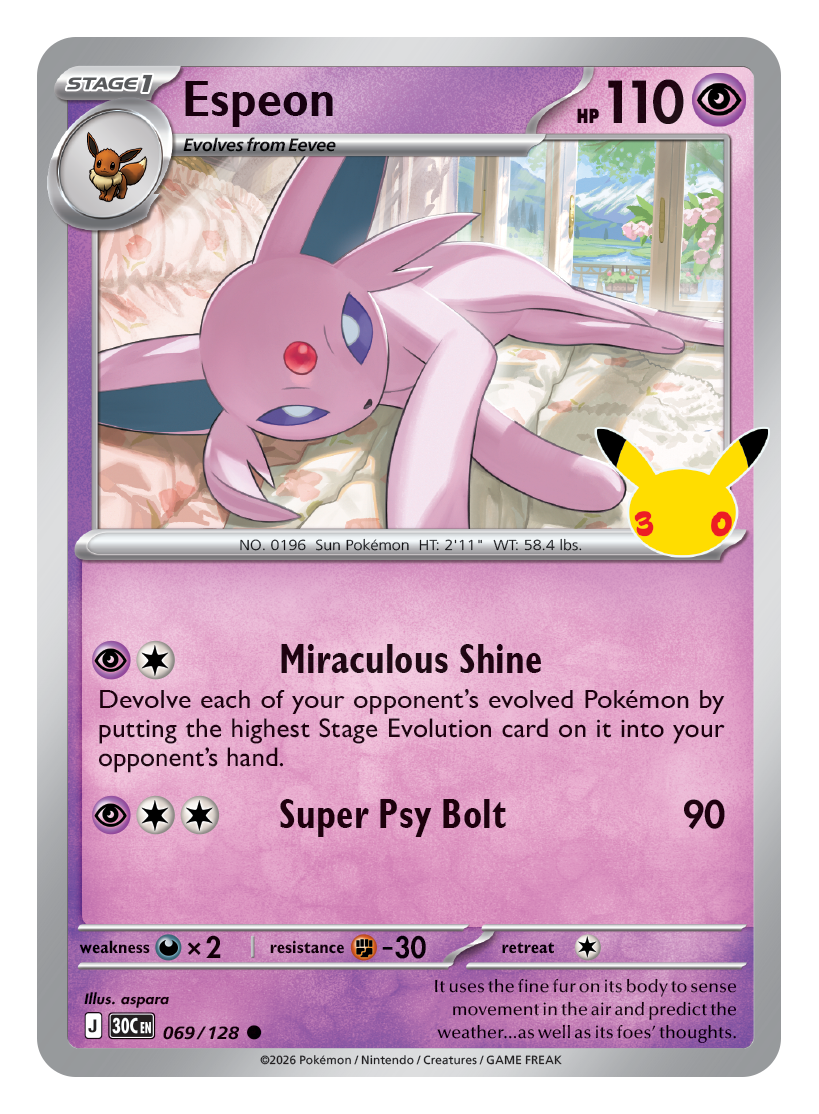 Pokemon TCG 30th Celebration Expansion Only Has Foil Cards