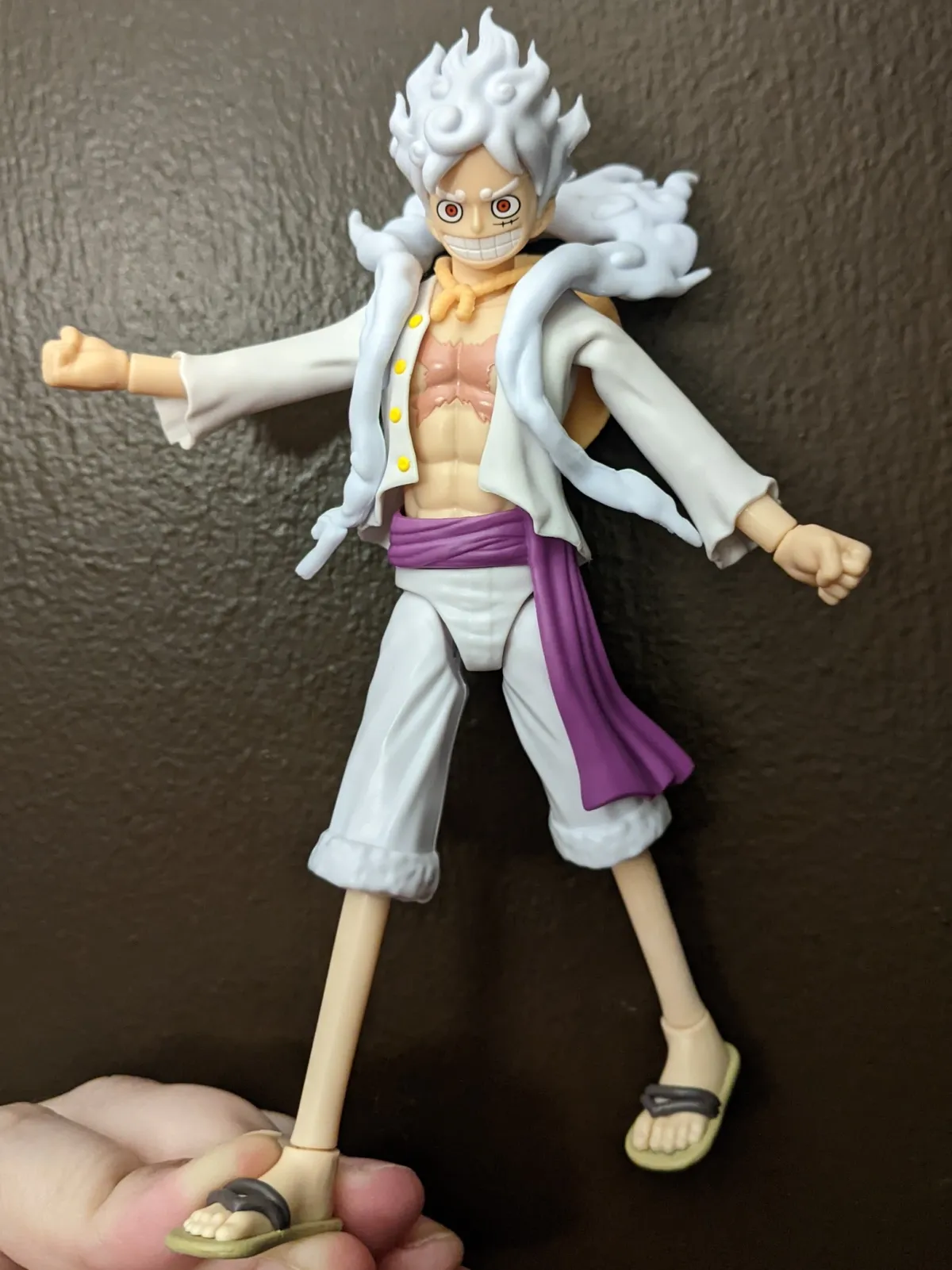 Anime Heroes One Piece Gear 5 Luffy Action Figure Is a Little Bendy