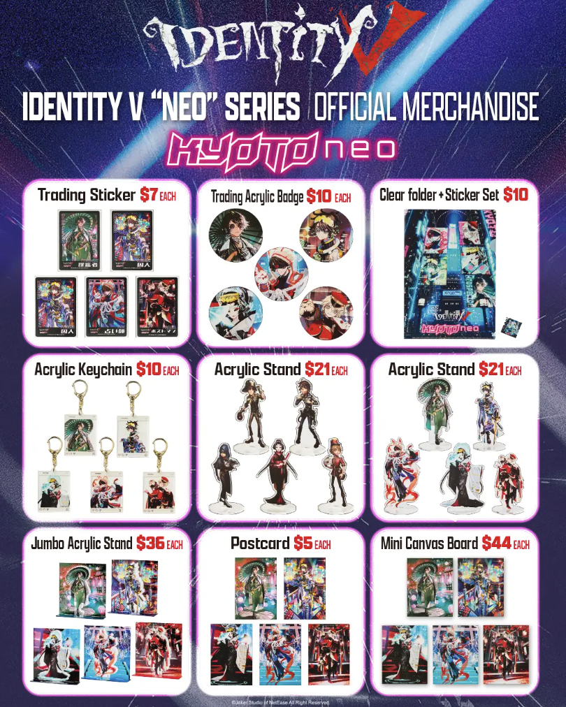 Identity V merchandise is now available in pop up shop locations at Book Off USA locations in two states.